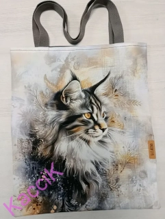 Nákupní taška kočka šedá