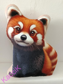 Polštář panda červená
